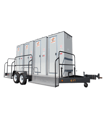 4 units vip restroom trailer for rental